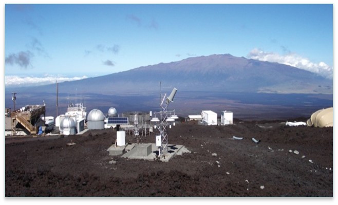 Station instruments on top of the mountain