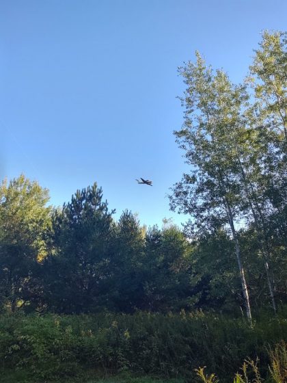 ATDD's fixed-wing drone flies just above the tree line